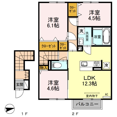 シュエット フルールの間取り