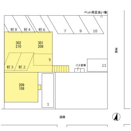 ハイツ臨港 IIIの区画図