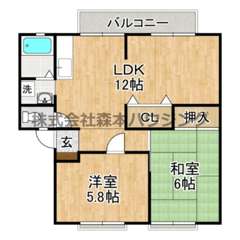 【間取り】 | 　ハイツカトレア　A