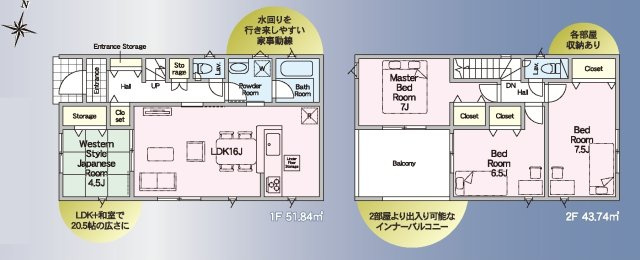 クレイドルガーデン／菊陽町津久礼第1２／1号棟の間取り