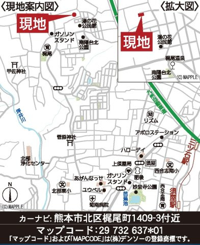 クレイドルガーデン／北区梶尾町第１０／２号棟の地図