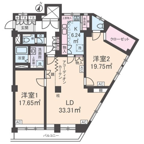 【間取り】 | ステラ　コート　大山