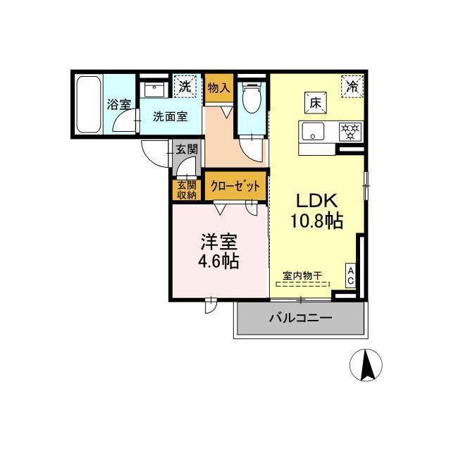 岐阜市長良福光のアパートの間取り