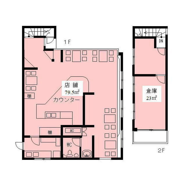 岐阜市切通６丁目の店舗一部の間取り
