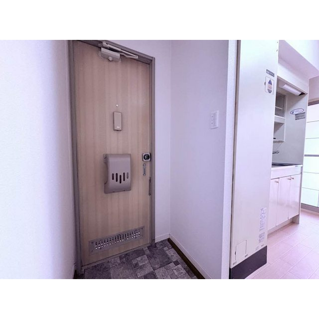 岐阜市島田１丁目のアパートの玄関