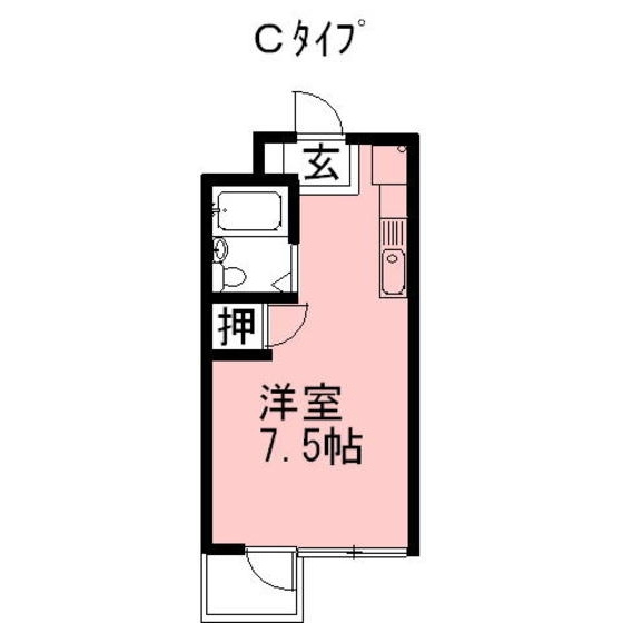 岐阜市羽衣町１丁目のアパートの間取り