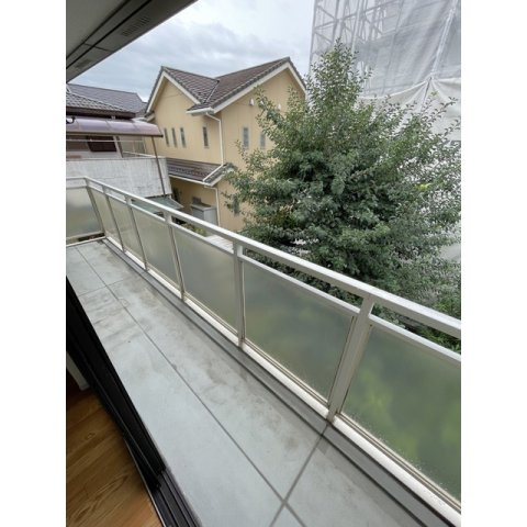 コーポあおぎりのバルコニー|2階部分・南向き・東角部屋