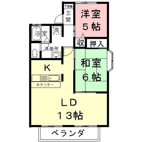 コーポあおぎりの間取り