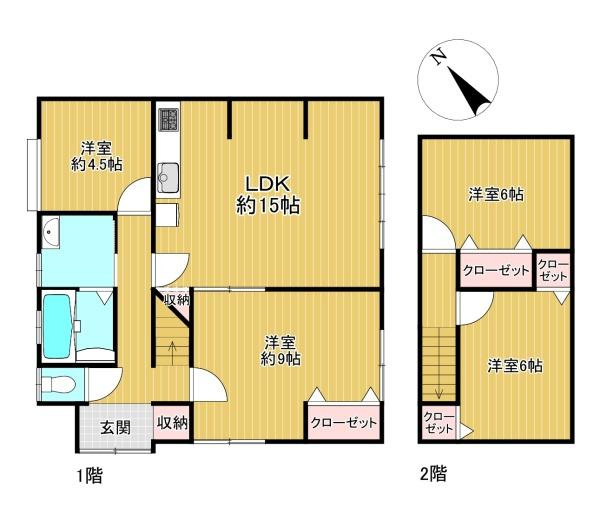 出雲市小山町　中古戸建の間取り
