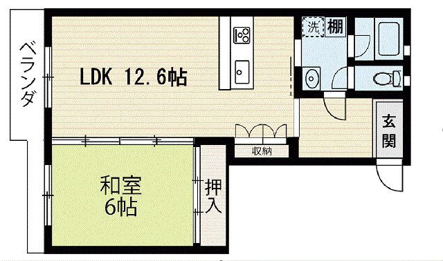 【間取り】 | サンハイツ大楠