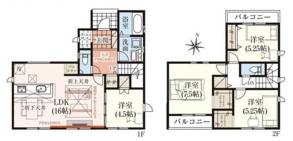 桜井市大字西之宮の新築一戸建の間取り