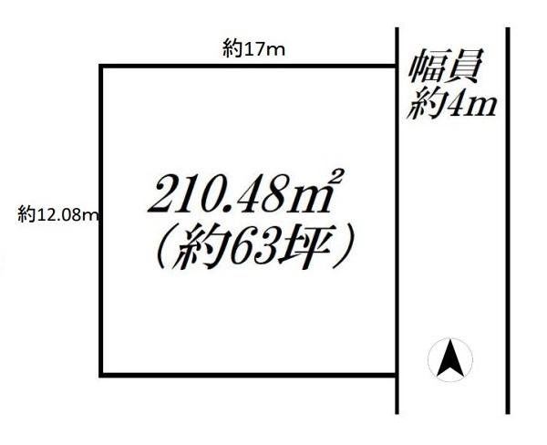 大和高田市大字奥田の売地の土地図