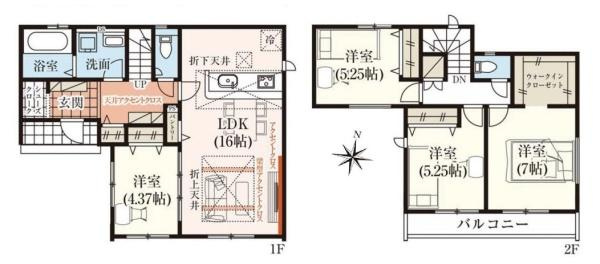 桜井市大字西之宮の新築一戸建の間取り