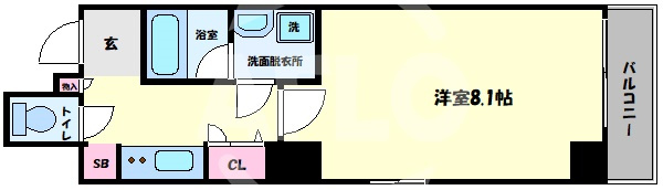 エイペックス梅田東の間取り|エイペックス梅田東　開放感ある間取り