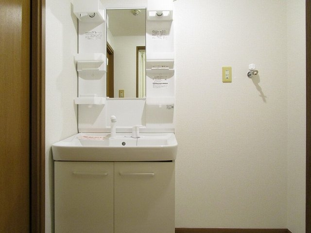 ブロッサム松山アネックスＡの洗面所|明るい洗面所です