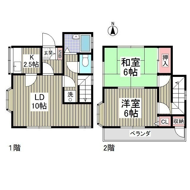 古橋邸貸家B棟の間取り