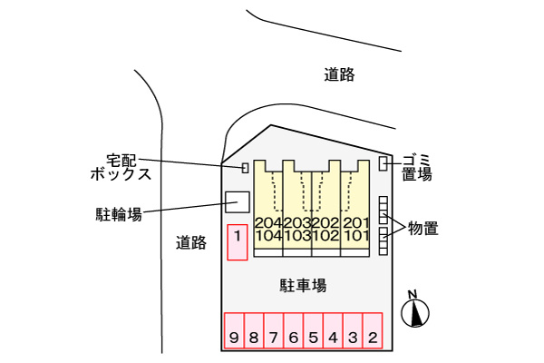 リンデンハイム　Ⅱの区画図