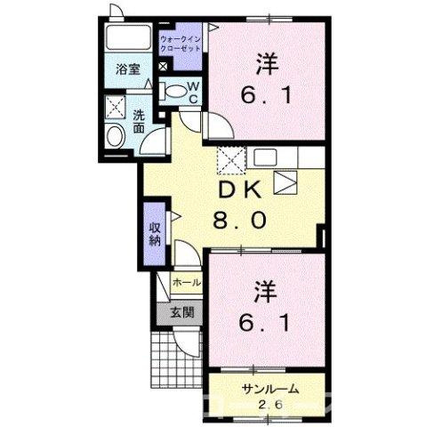 クラール土器西Ａの間取り