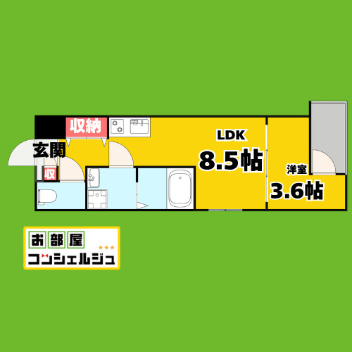 MOVE中村公園PREMIOの間取り