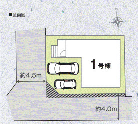 【区画図】 | リナージュ大和郡山市北郡山町０１期 | 区画図