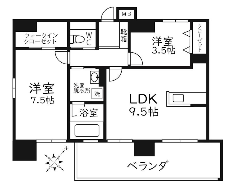 MODERN PALAZZO天神南Leafの間取り
