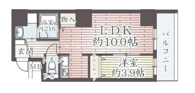アーベル更紗北堀江の間取り