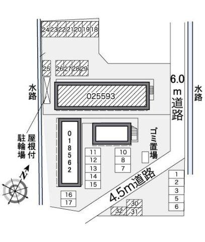 レオパレスソレーユⅡの区画図