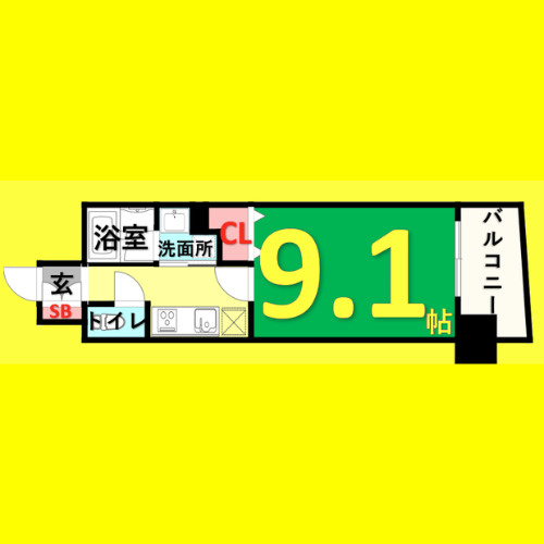 千種アヴァンギャルドプレイス　名古屋市賃貸　仲介手数料無料の間取り
