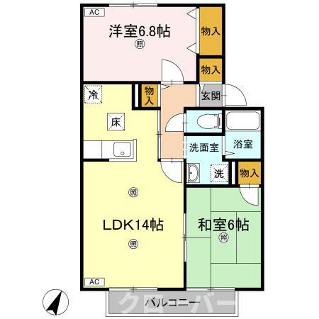 シャトレー Ｓの間取り