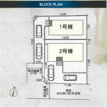 小田原市新屋第4　新築一戸建て　1号棟の区画図|配置図