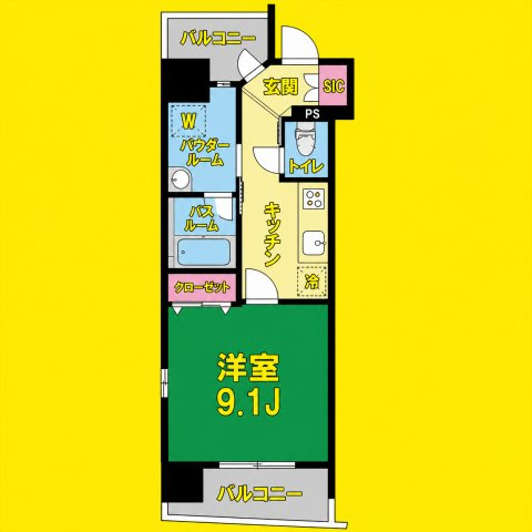 千種アヴァンギャルドプレイス　名古屋市賃貸　仲介手数料無料の間取り