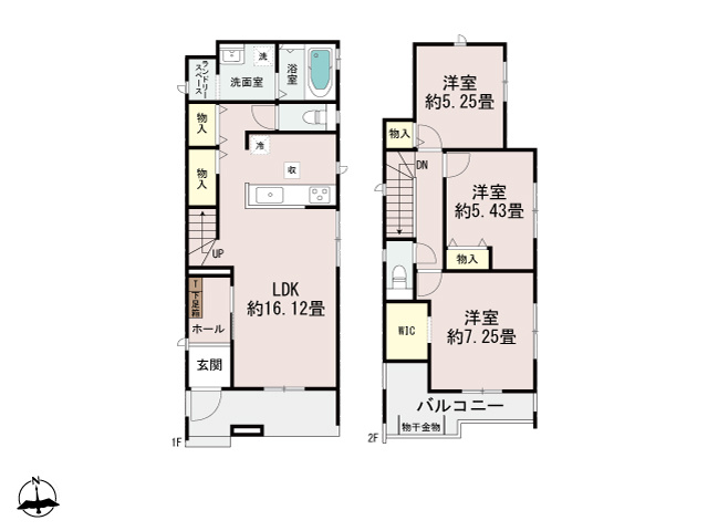 ＋＋沖縄市知花１丁目－E号棟（全5棟）の間取り|E号棟