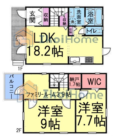 明石市中朝霧丘　中古戸建の間取り|●年中無休：当日予約可●LDKゆったり18.2帖！納戸・ウォークインクローゼット完備！