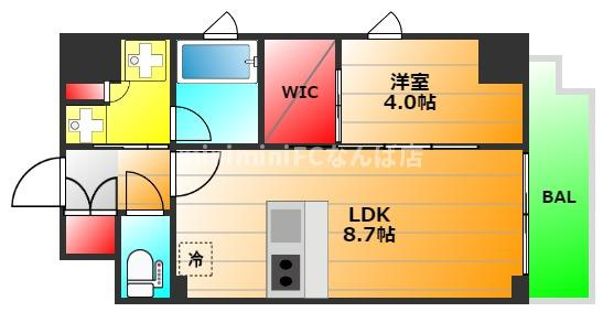 シーズンフラッツ大手前の間取り|現状有姿