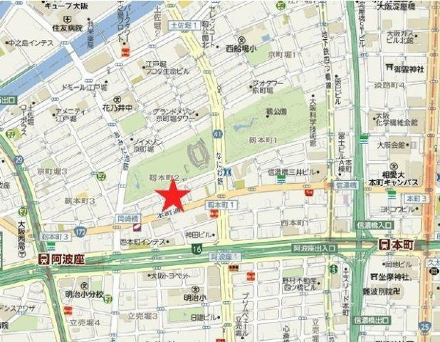 GrandiUtsuboParkの地図