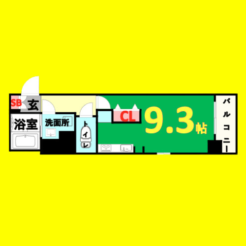 カーサ・グランデ葵　名古屋市賃貸　仲介手数料無料の間取り