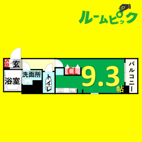 カーサ・グランデ葵　名古屋市賃貸　仲介手数料無料の間取り