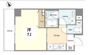 カルム浅草馬道の間取り|反転タイプ