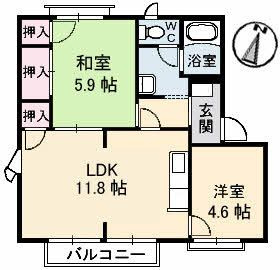 屋島フレグランス Ｂ棟の間取り