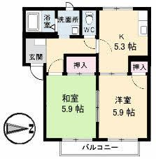 フレグランスＡ・Ｓ Ｄ棟の間取り