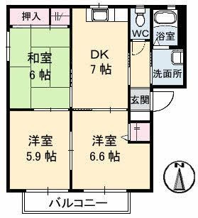サテライトＮ １棟の間取り