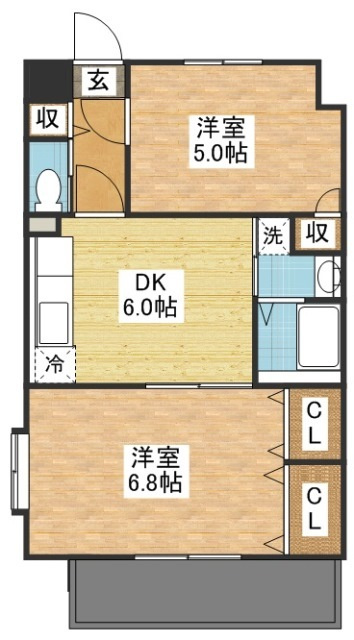 ステートリーマンション鷲崎の間取り
