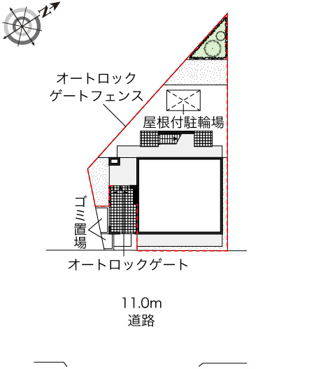 レオパレスアドミラブールユキコの区画図
