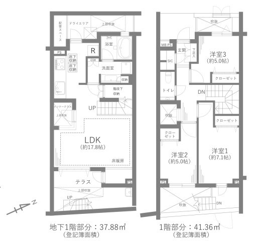 【間取り】 | LAYERS　HOUSE杉並善福寺川公園