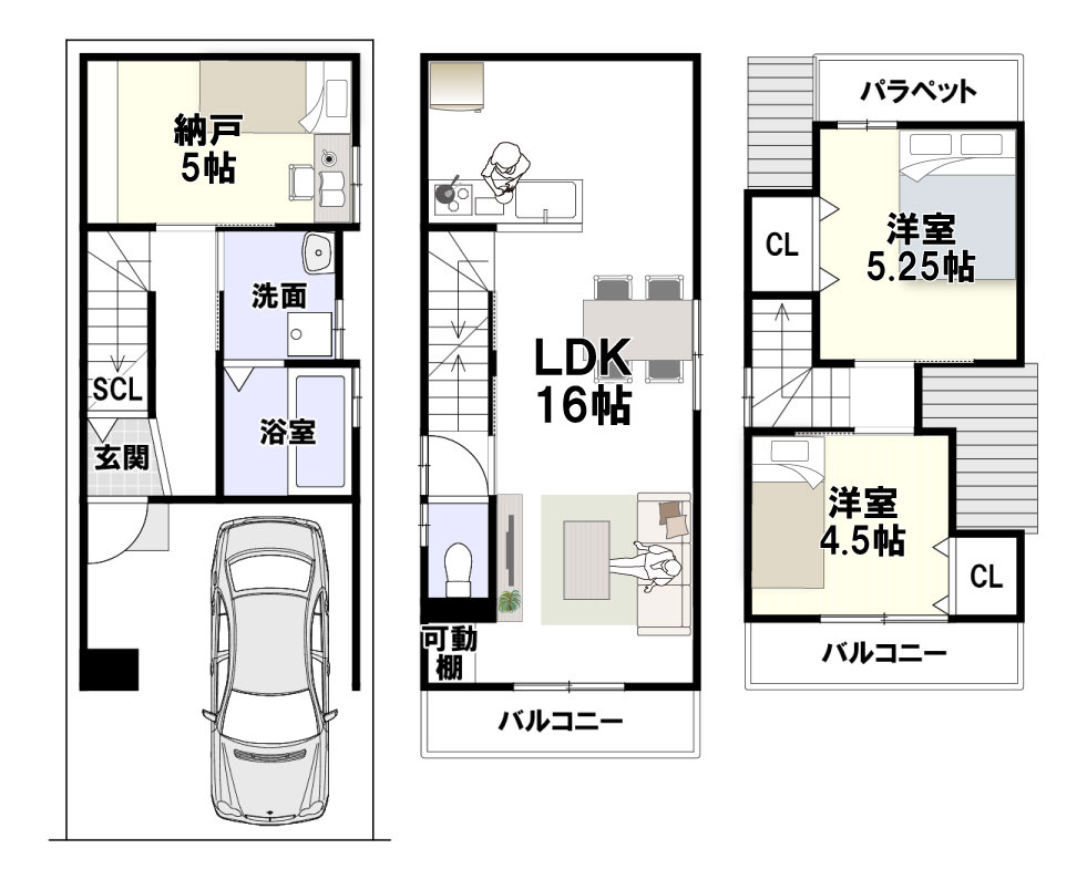 庄所町の間取り
