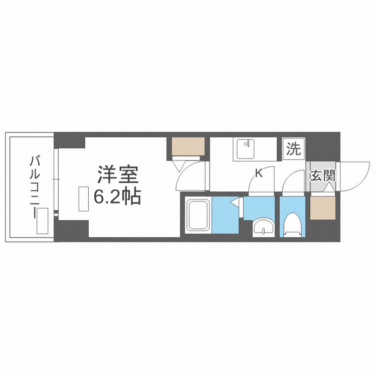 プレサンス堺筋本町ディスティニーの間取り