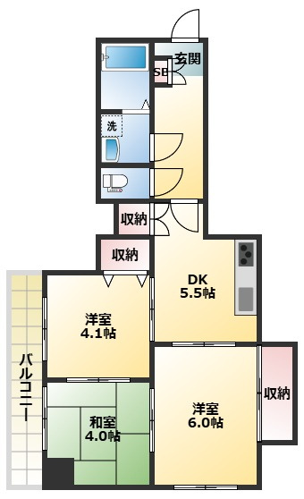 ライオンズマンション府中第3の間取り