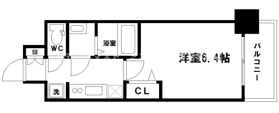 プレサンス堺筋本町エグゼブランの間取り