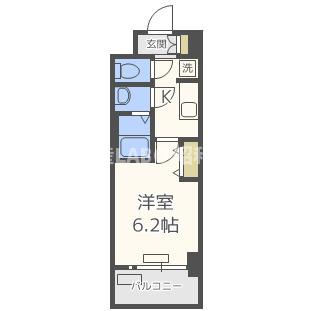 プレサンス上町台　夕陽丘の間取り