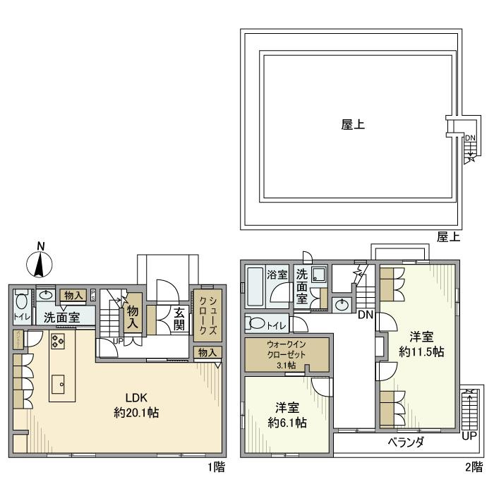 高坂戸建の間取り